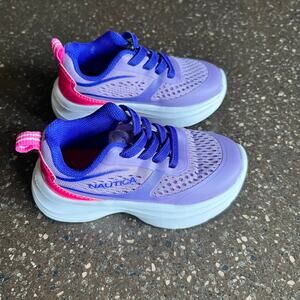 Nautica Galey running shoes Toddler Size 6 girls kids sneakers purple and pink
